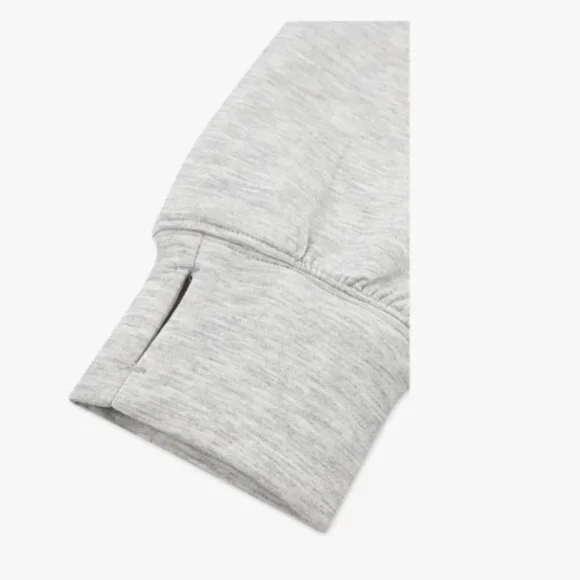 Abercrombie Kids YPB Neoknit Active Kids Zip-Up Hoodie, Heather Gray, Size 11/12 - Picture 3 of 7